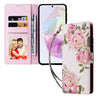 For Samsung Galaxy A26 5G Bronzing Painting RFID Leather Phone Case(Rose Flower)