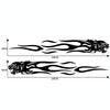 2 PCS/Set D-815 Flame Lion Pattern Car Modified Decorative Sticker(Black)