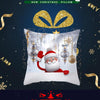 Christmas  Peach Skin Sofa Pillowcase Cartoon Living Room Bedroom Pillowcase Without Pillow Core(Snowman 7)