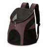 Foldable Pet Carrier Backpack, Breathable Nylon, Coffee, Small Pets