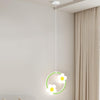 Children Room Bedside Warm Sunflower Chandelier, Color: Round Pink Warm Light