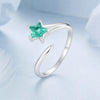 S925 Sterling Silver Platinum-plated Meteor Opening Adjustable Women Ring(BSR535-E)