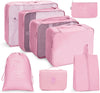 8 In 1 Toiletry Bag Travel Storage Bag Set Folding Storage Bag(Pink)