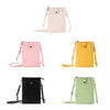 Stone Texture Card Holder Mobile Phone Zipper Bag with Long Strap(Yellow)