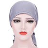 Curved Two Tail Wrap Cap Turban Hat, Size:M (56-58cm)(Fruit Green)