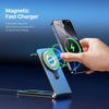 DUZZONA W22 15W 3 in 1 Foldable Magnetic Wireless Charging Stand(Grey)