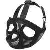 Bulldog Muzzle, Breathable Tongue Out Design, XS Black