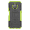 For Nokia G300 Tire Texture TPU + PC Phone Case with Holder(Green)