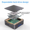 GK3Plus N100 8G+128G EU Plug 12th Intel Alderlake Dual HDMI+VGA Triple Display 4K HD Pocket Mini PC
