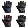 Motorcycle Protection Half Finger Gloves Men Outdoor Riding Sports Tactical Hiking Gloves, Size: Average(Blue)