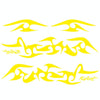 2 PCS/Set D-925 Flame Pattern Car Modified Decorative Sticker(Yellow)
