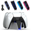 HONCAM For PS5 Gamepad Charger Dual Dock Charger(Blue)