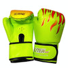 SUTENG Flame Pattern PU Leather Fitness Boxing Gloves for Adults(Green)