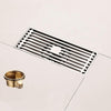 All Copper Brushed Anti-Odor Floor Drain Gravity Copper Core Bathroom Floor Drain, Specification: 8x20cm Long Medium Drain