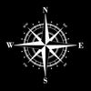 10 PCS  Art Design Vinyl NSWE Compass Car Stickers Decals, Black + White