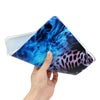 For Samsung Galaxy Tab A8 10.5 Painted TPU Tablet Case(Blue Leopard)