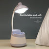 USB Charging LED Desk Light Eye Protection Lamp with Pen Holder and Phone Holder(CS276-1 Black)