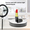 15cm Adjustable Speed Rotating Display Stand Props Turntable(White Velvet)