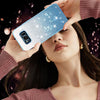 For Samsung Galaxy S8+ Gradient Glitter Flower All-inclusive Phone Case(Blue)