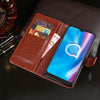 For Alcatel 1S 2020 idewei Crazy Horse Texture Horizontal Flip Leather Case with Holder & Card Slots & Wallet(Dark Blue)