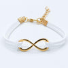 3 PCS Women Fashion Symbol Word 8 Twine Bracelets( white)