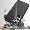 For Samsung Galaxy S23+ 5G Glossy TPU Shockproof MagSafe Phone Case with Lanyard(Black)