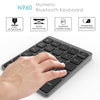 N960 Ultra-thin Universal Aluminum Alloy Rechargeable Wireless Bluetooth Numeric Keyboard (Grey)