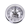 Metal See-through Quartz Clock Gear Clock DIY Accessories 103mm Silver Clock Head