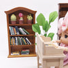 1:12 Mini House Toy Simulation Furniture Wooden Bookcase Mini House Toy(Brown)