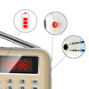 Y-619  FM/AM Mini Radio MP3 Rechargeable Music Player Support TF/SD Card with LED Display(Gold)