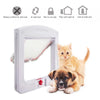 4-Way Locking Cat Flap - White - For Cats & Small Dogs