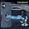 For Samsung Galaxy A06 4G Ring Holder Armor Hybrid Phone Case(Blue)