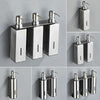 Hotel Stainless Steel Soap Dispenser Home Wall Mounted No Punch Press To Soap Bottle, Style: Round 1 Barrel