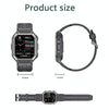 KR06 1.8 Inch Heart Rate Blood Pressure Monitoring Smart Calling Watch(Green)