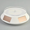 14cm  Solar Energy Spinning Display Stand with LED Light for Jewelry Crystal Product Display, Style: White Transparent