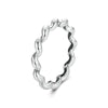 S925 Sterling Silver Oxidized Twisted Pattern Ring, Size: 8(SCR1047)