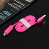 HAWEEL 1m 2 in 1 Micro USB & 8 Pin to USB Data Sync Charge Cable(Magenta)