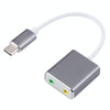 USB-C / Type-C to Jack 3.5mm Earphone Microphone Sound Card(Grey)