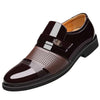 Men Summer Hole Shoe Slip-on Dress Business Shoes, Size:47(Brown Sandals)