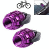 4 PCS Universal Grenade Shaped Bicycle Tire Valve Caps(Purple)