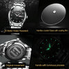 OLEVS 8691 Men Business Luminous Dual Calendar Design Waterproof Quartz Watch(Black)