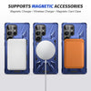 For Samsung Galaxy S25 Ultra 5G MagSafe Magnetic Shockproof Phone Case with Ring Holder(Navy Blue)