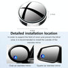 1pair Reversing Mirror Small Round Mirror HD Large View Suction Cup Blind Spot Mirror(Silver)