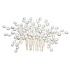 Bride Comb Wedding Handmade Pearl Bridal Women Headwear Jewelry(gold)