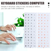 2pcs Round Transparent Keyboard Stickers Russian Key Protector (Black)