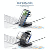 S6 3 In 1 Multi-function Magnetic Wireless Charger Stand for iPhone & iWatch & AirPods(Black)