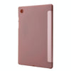 For Samsung Galaxy Tab A8 10.5 2021 TPU Three-fold Horizontal Flip Leather Case(Rose Gold)