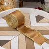 5m x 5cm Multifunctional Christmas Decorative Ribbon Gift Box Packaging Ribbon with Wire(Gold)