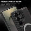 For Samsung Galaxy S23 Ultra 5G Silver Shield MagSafe Holder Shockproof Phone Case(Brown)