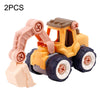 2PCS LXB-418 Removable Assembly Simulation Engineering Vehicle Model(Excavator)